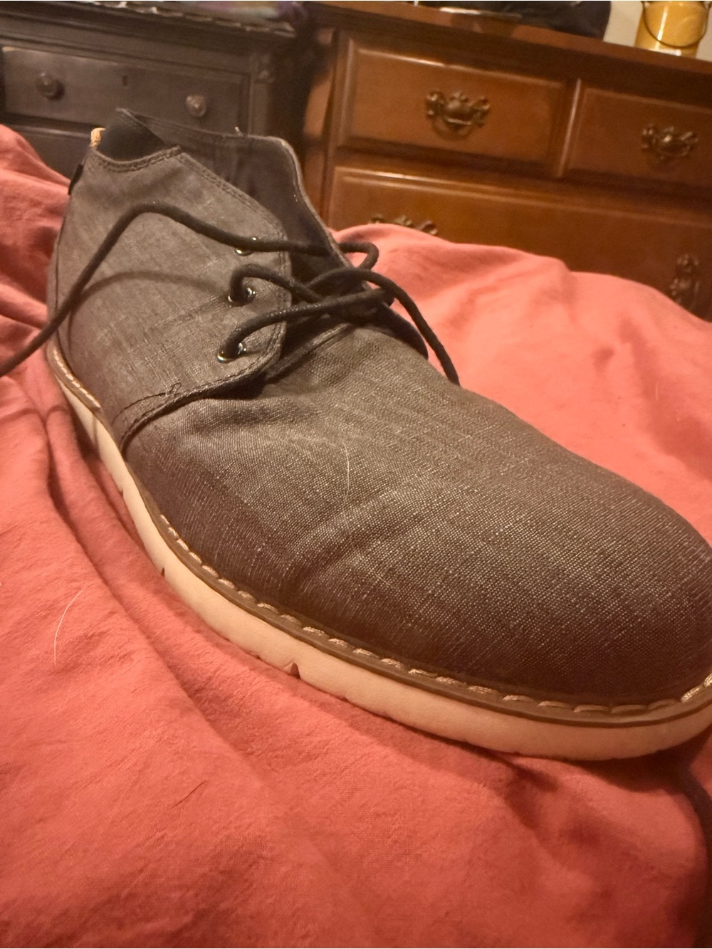 Casual Men's Gray Lace-Up TOMS Shoe